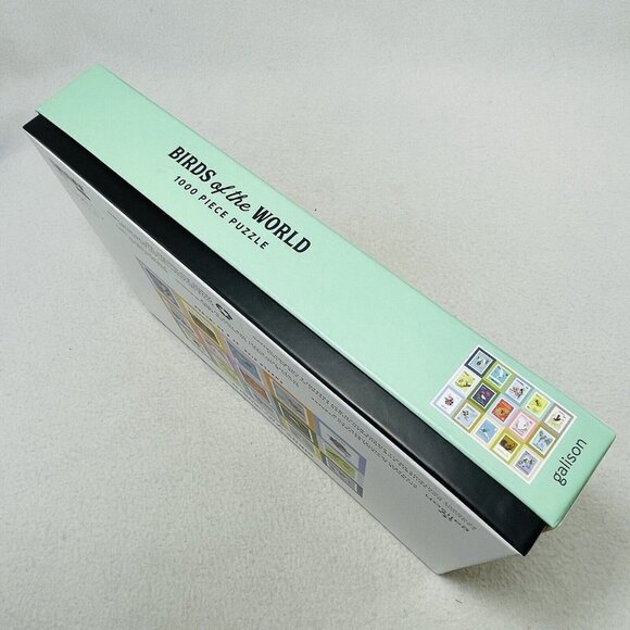 Galison Puzzle Birds Of World 1000 Pcs Stamp Collage Watcher Collector Worldwide - Picture 8 of 9